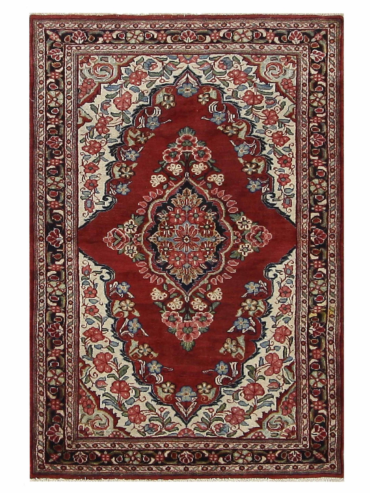Pacific Sarouk Mahal  Red Navy Traditional