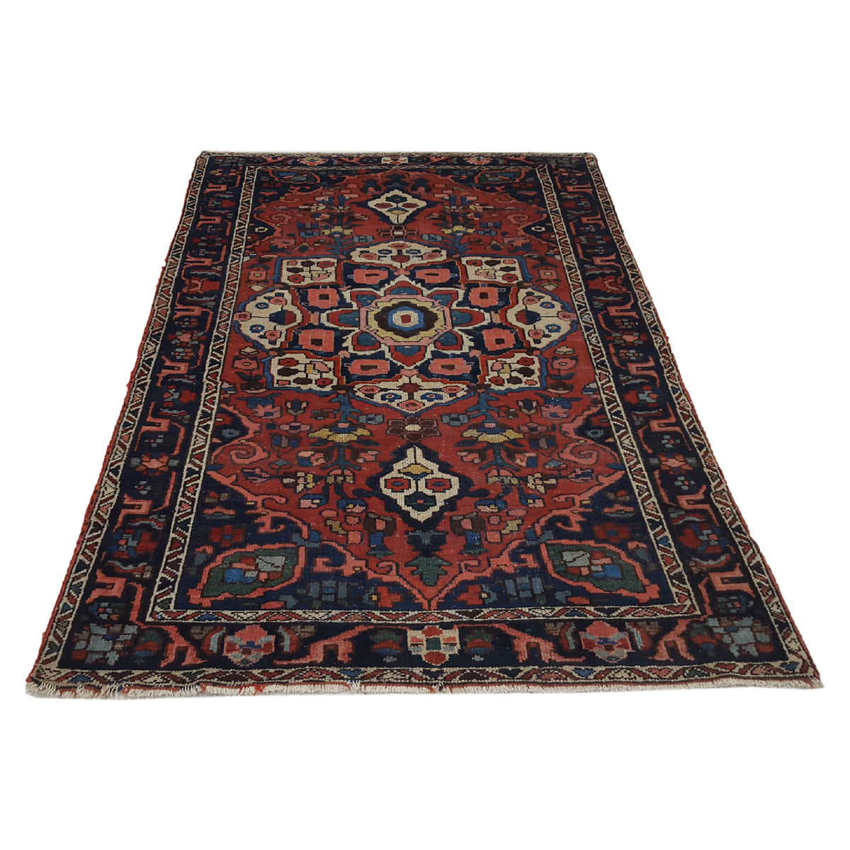 Pacific Bakhtiyari 14790 Red Black Traditional Hand Knotted Rug
