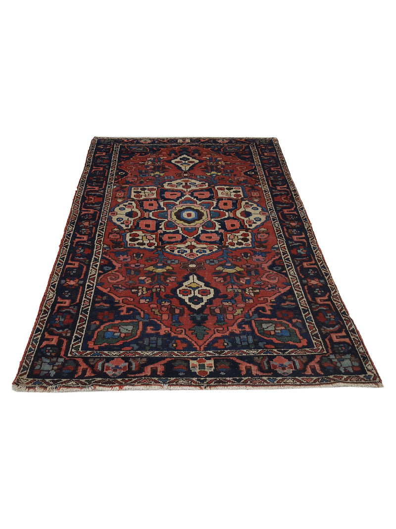Pacific Bakhtiyari 14790 Red Black Traditional Hand Knotted Rug