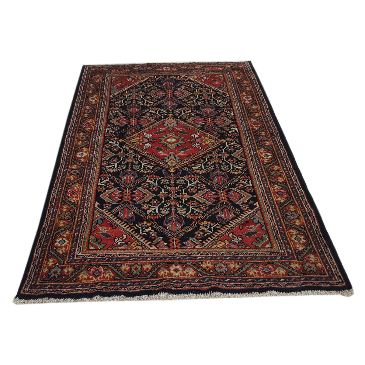 Pacific Mahal 14791 Black Red Traditional Hand Knotted Rug
