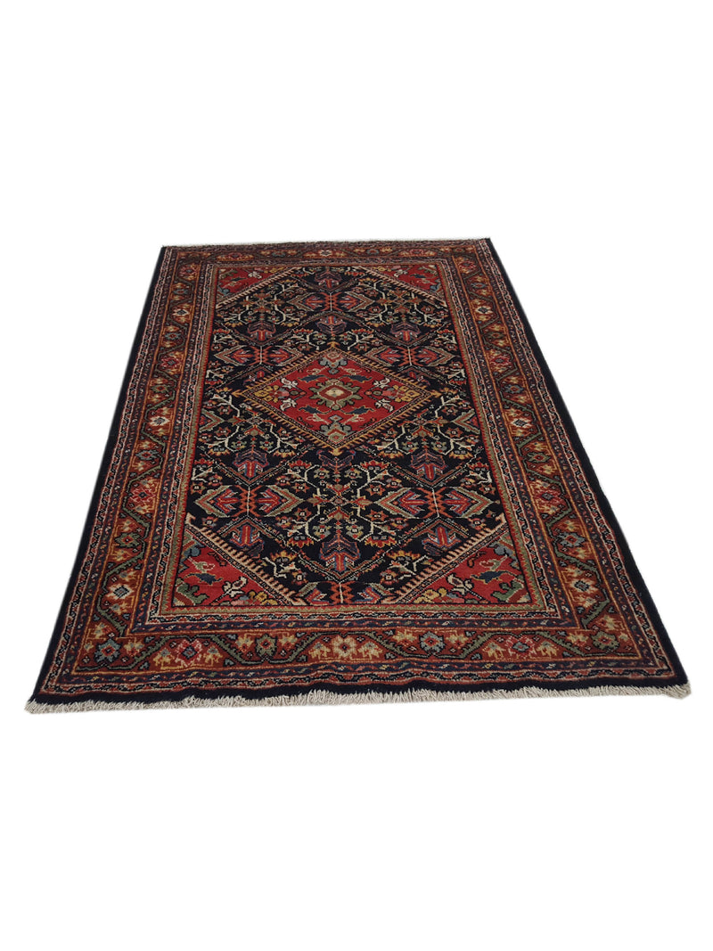 Pacific Mahal 14791 Black Red Traditional Hand Knotted Rug
