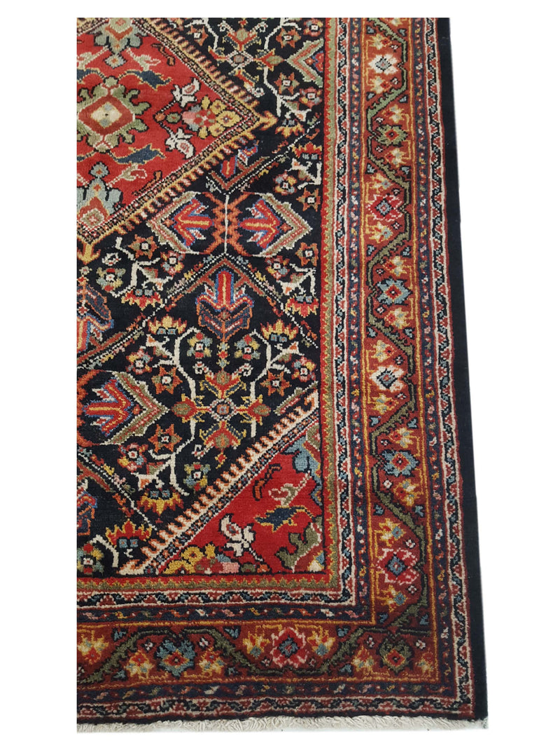 Pacific Mahal 14791 Black Red Traditional Hand Knotted Rug