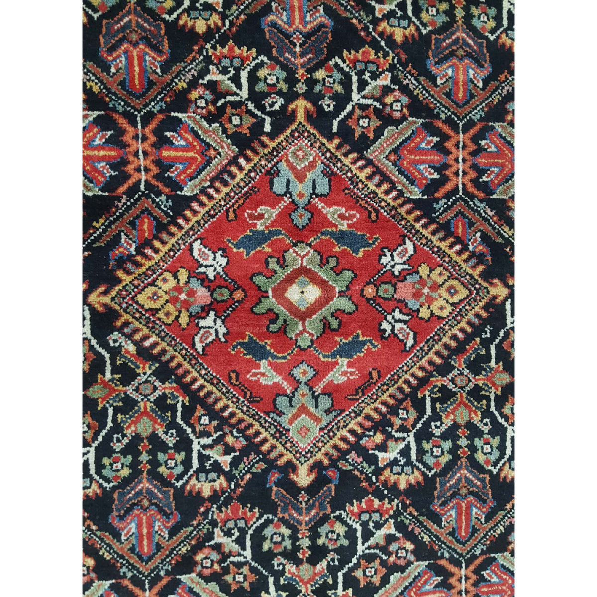 Pacific Mahal 14791 Black Red Traditional Hand Knotted Rug