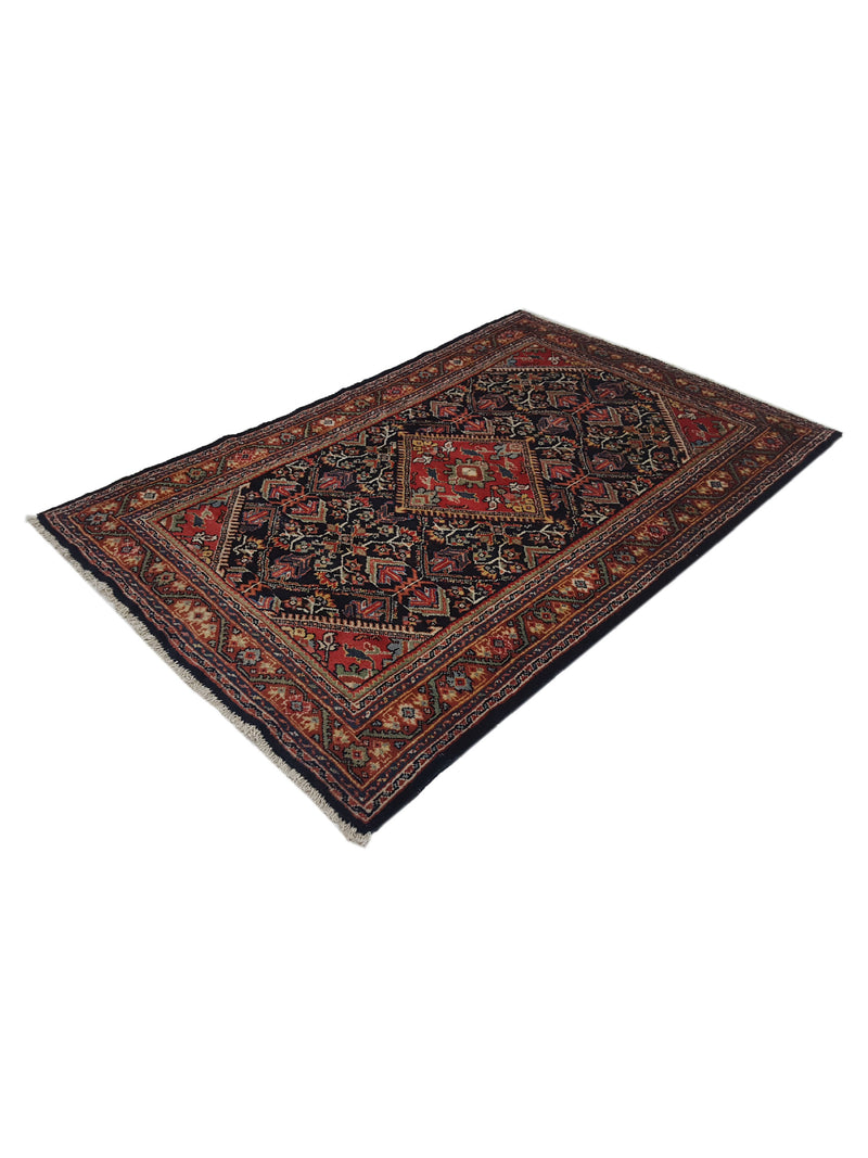 Pacific Mahal 14791 Black Red Traditional Hand Knotted Rug