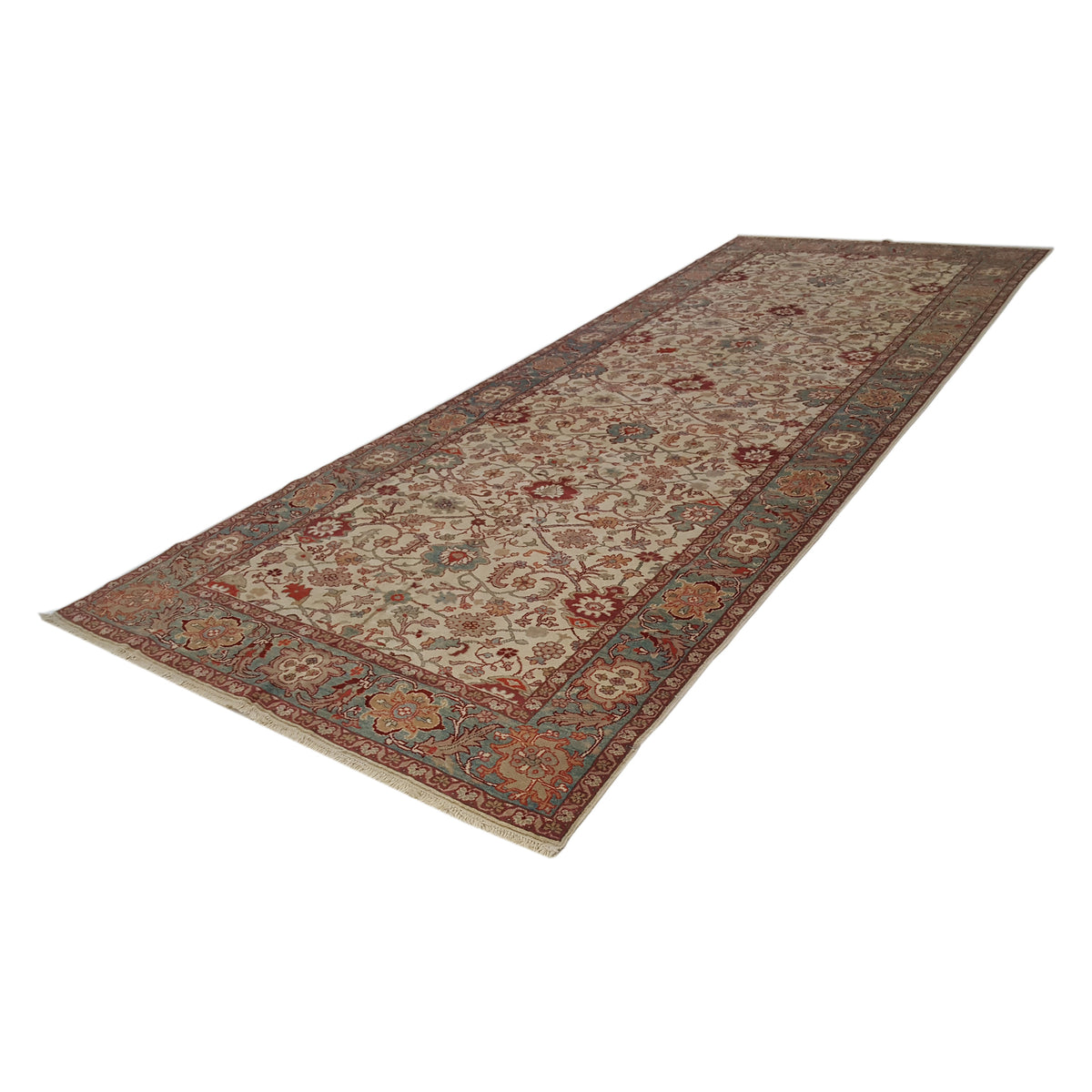 Pacific Elvan 15326 Ivory Green Traditional Hand Knotted Rug