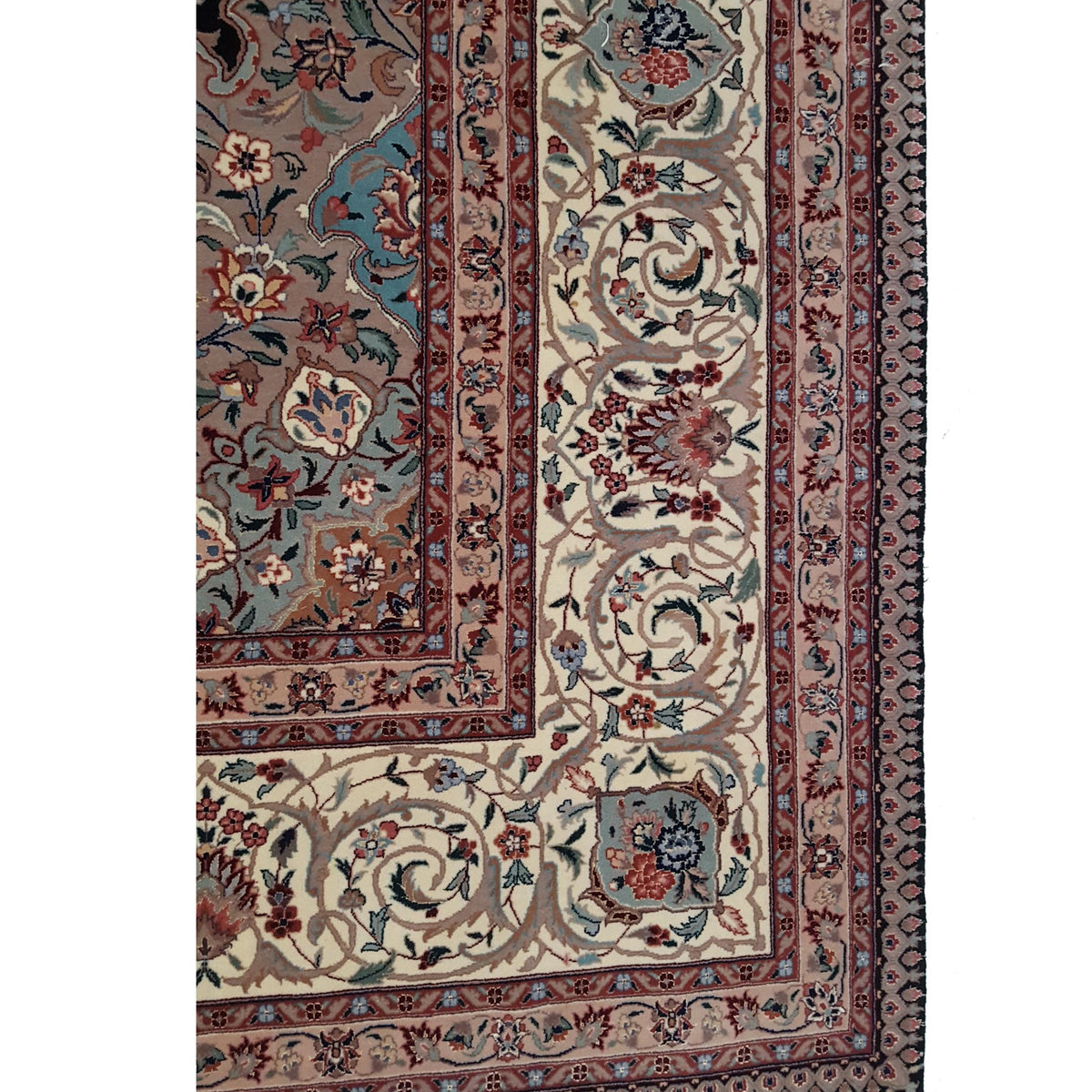 Pacific Tabriz-Ch 15421 Black Ivory Traditional Hand Knotted Rug