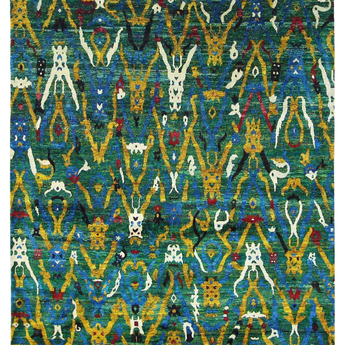 Pacific Sari Silk  Green Gold Transitional