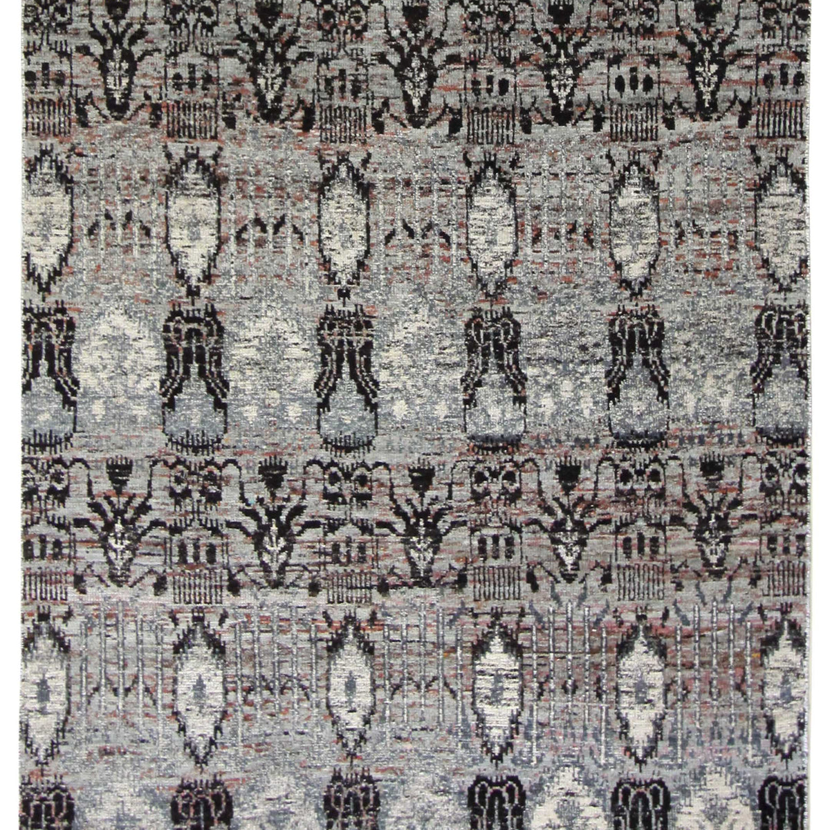 Pacific Sari Silk  Silver Grey Transitional