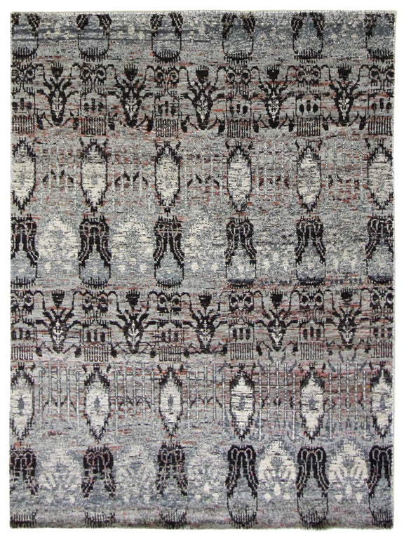 Pacific Sari Silk  Silver Grey Transitional
