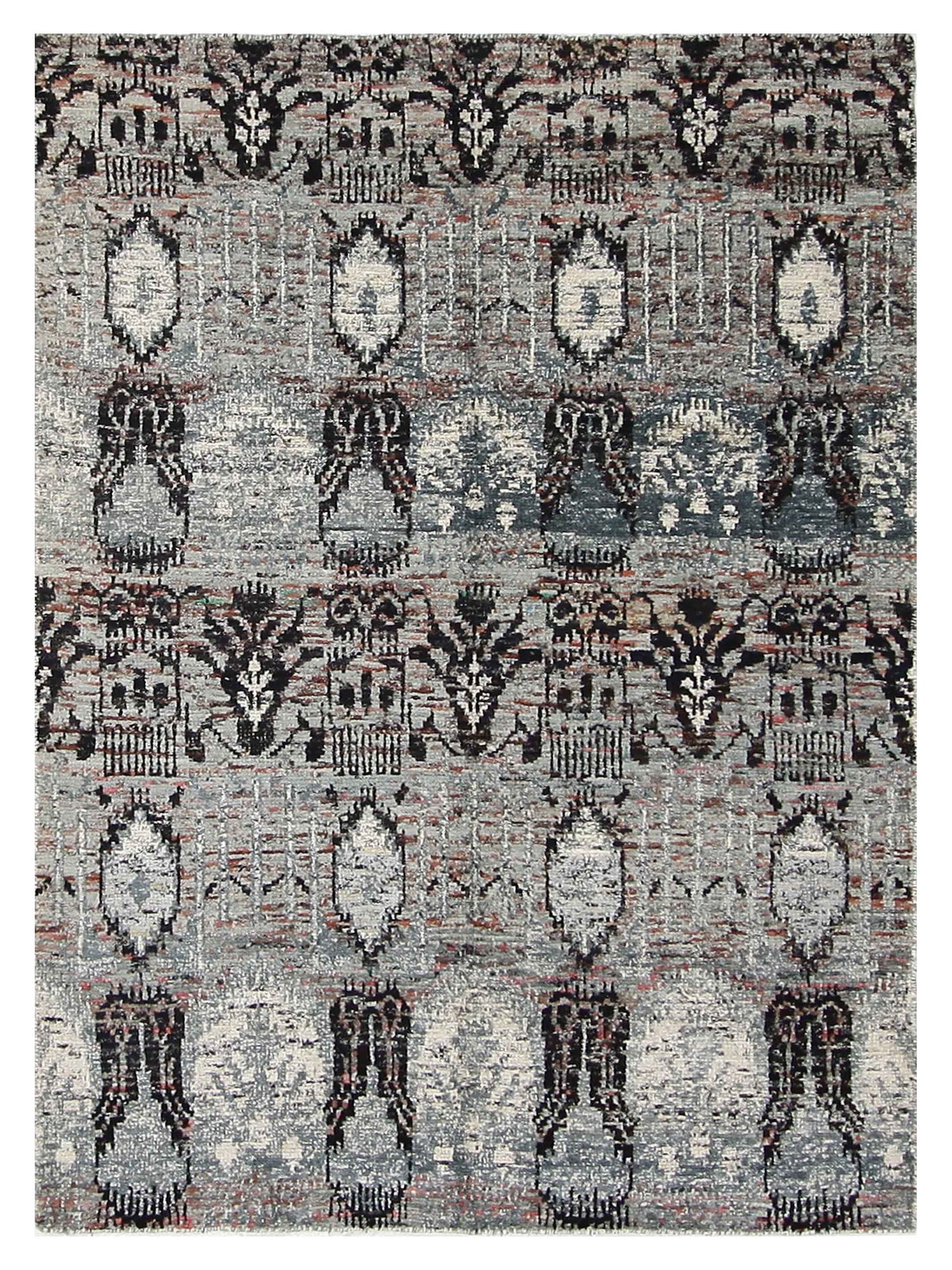 Pacific Sari Silk  Silver Grey Transitional