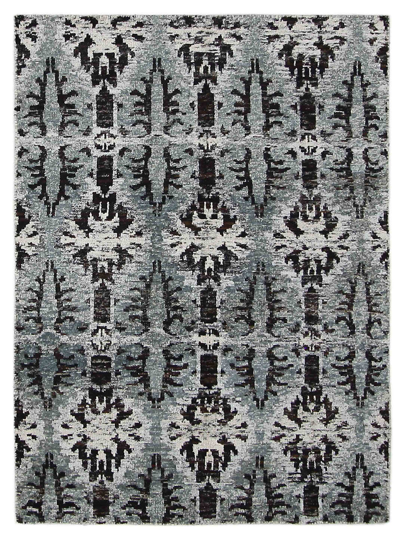 Pacific Sari Silk  Grey Charcoal Transitional