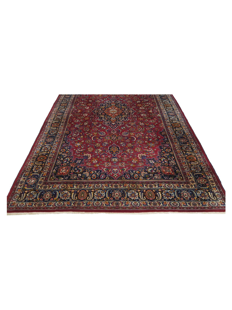 Pacific Mashad 15480 Burgundy Indigo Traditional Semi Antique Rug