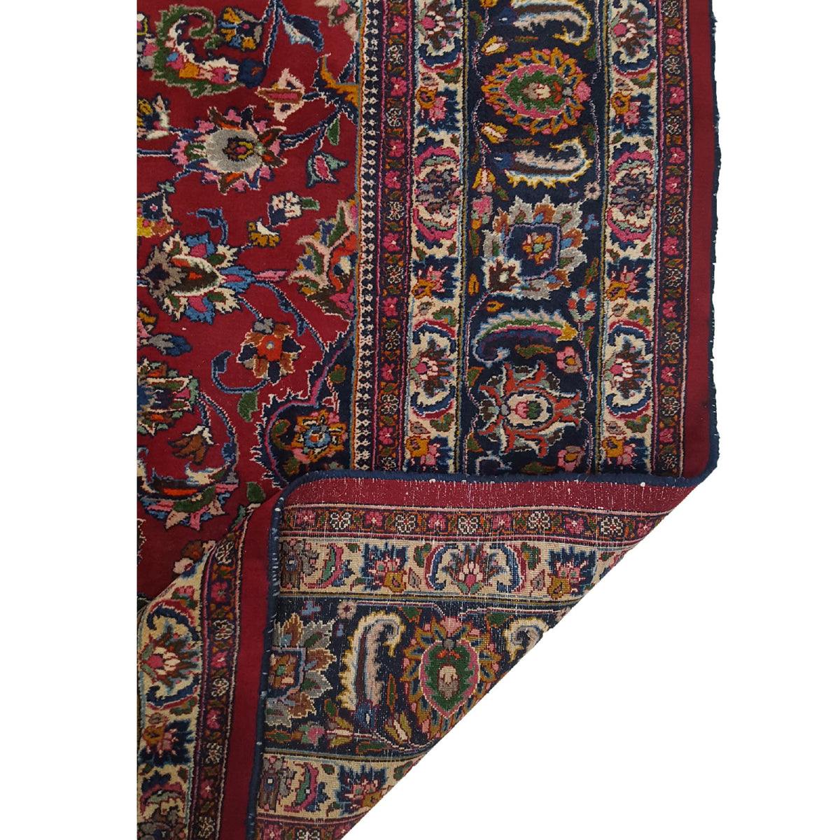 Pacific Mashad 15480 Burgundy Indigo Traditional Semi Antique Rug