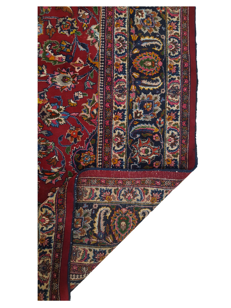 Pacific Mashad 15480 Burgundy Indigo Traditional Semi Antique Rug