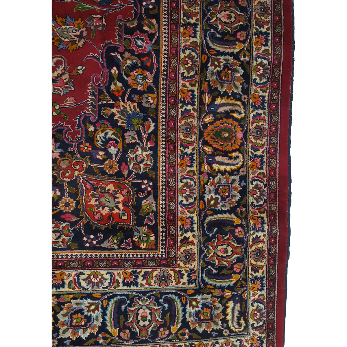 Pacific Mashad 15480 Burgundy Indigo Traditional Semi Antique Rug