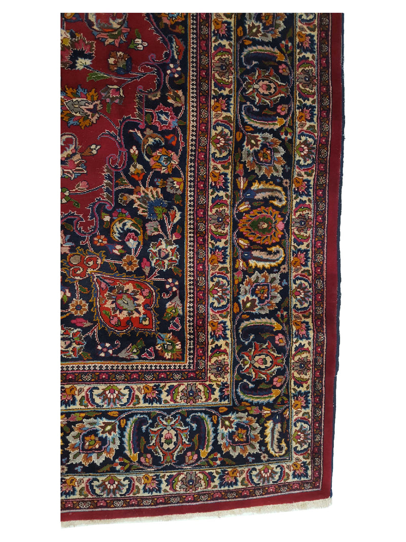 Pacific Mashad 15480 Burgundy Indigo Traditional Semi Antique Rug