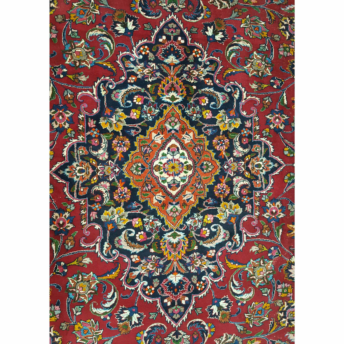 Pacific Mashad 15480 Burgundy Indigo Traditional Semi Antique Rug