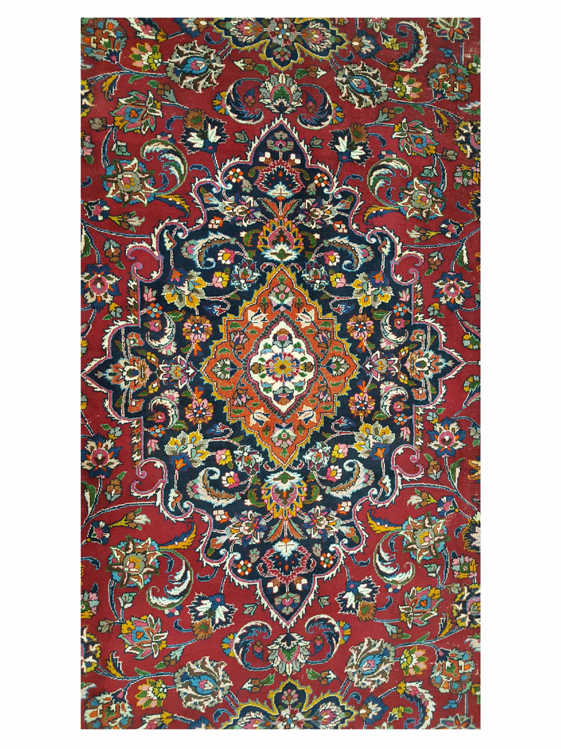 Pacific Mashad 15480 Burgundy Indigo Traditional Semi Antique Rug