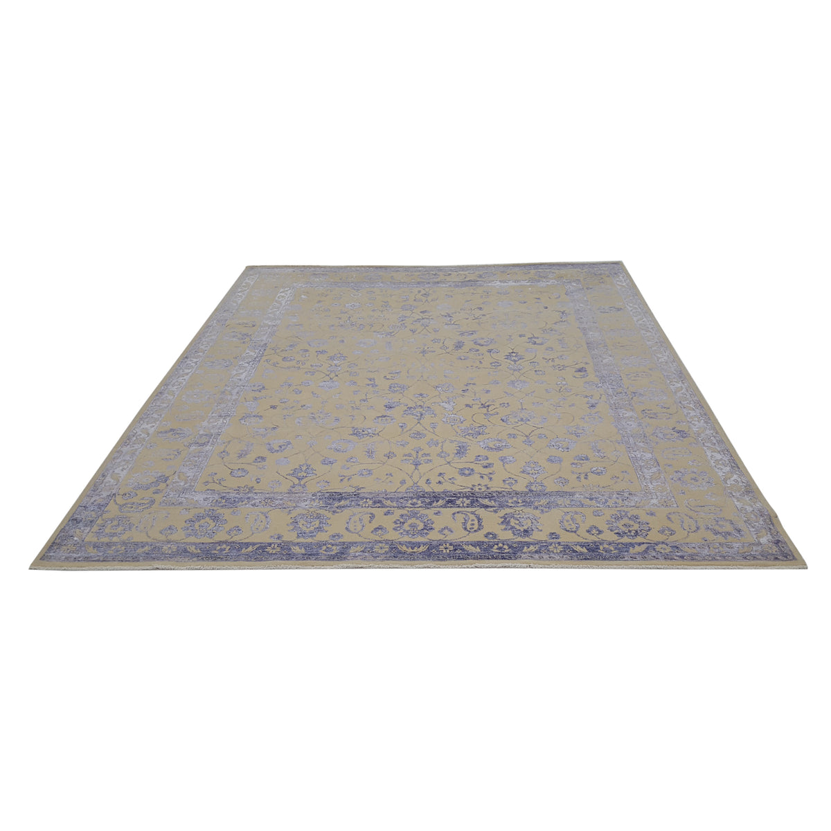 Pacific Venus 16207 White Purple Transitional Hand Knotted Rug