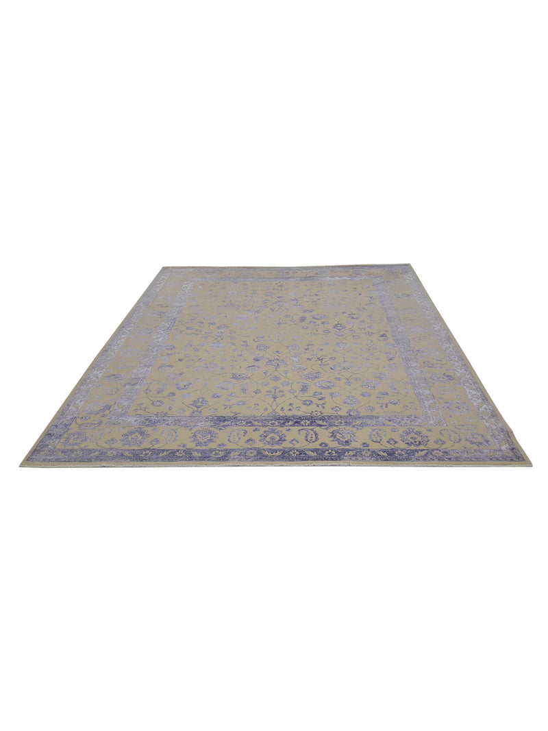 Pacific Venus 16207 White Purple Transitional Hand Knotted Rug