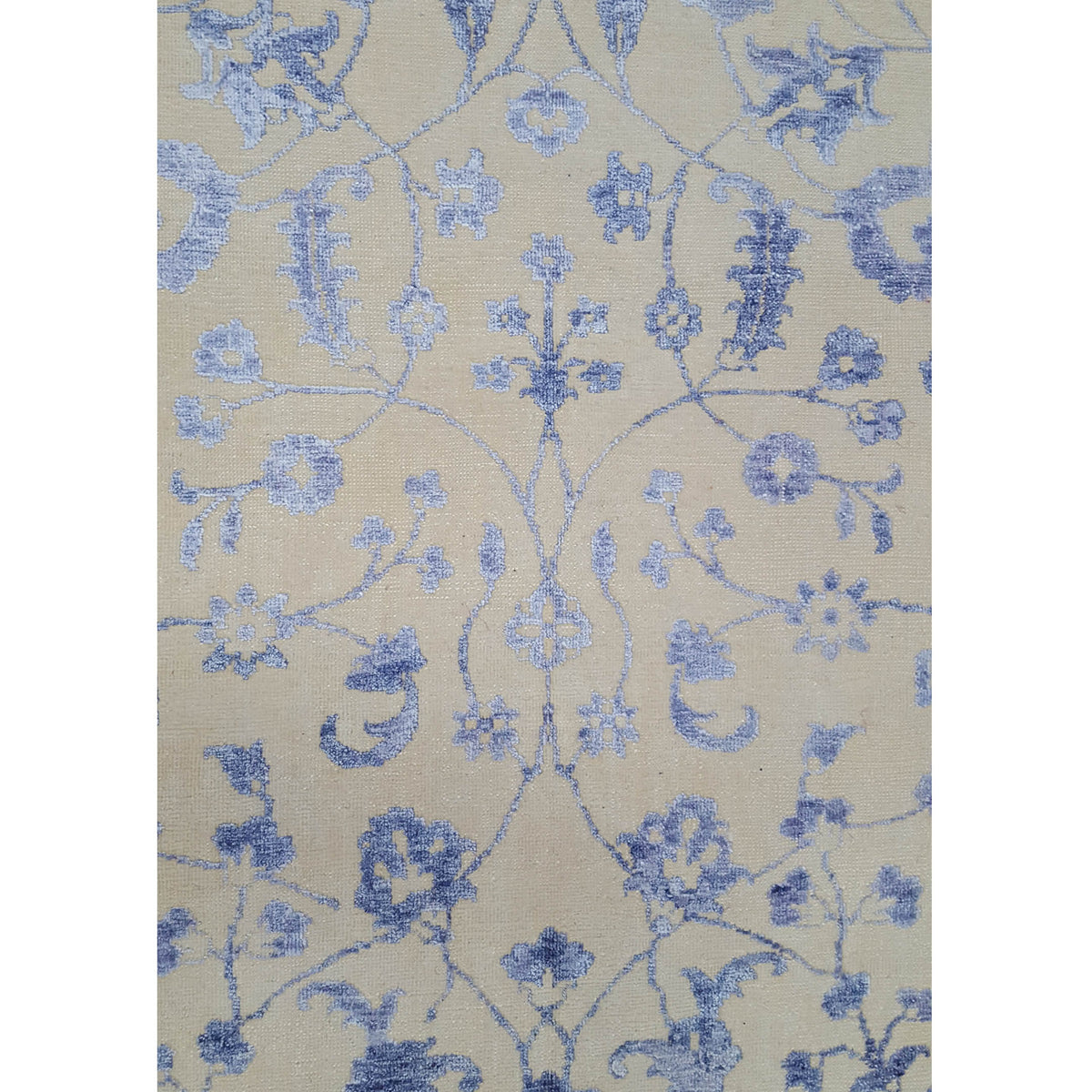 Pacific Venus 16207 White Purple Transitional Hand Knotted Rug