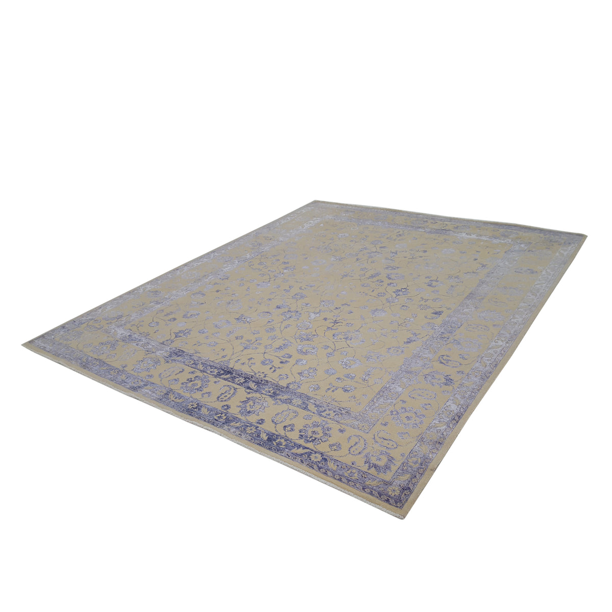 Pacific Venus 16207 White Purple Transitional Hand Knotted Rug