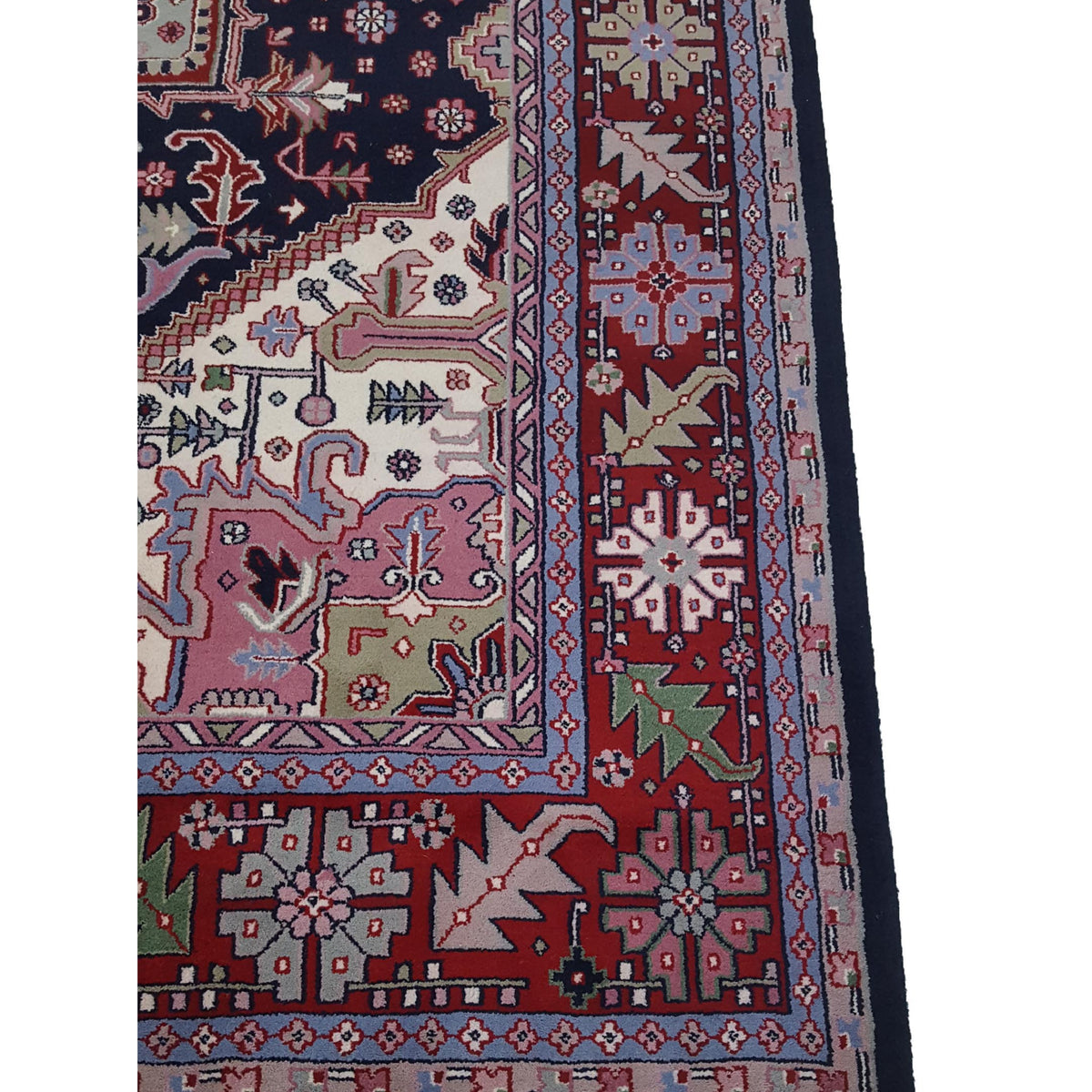 Pacific Heriz-In 16227 Blue Red Traditional Hand Knotted Rug
