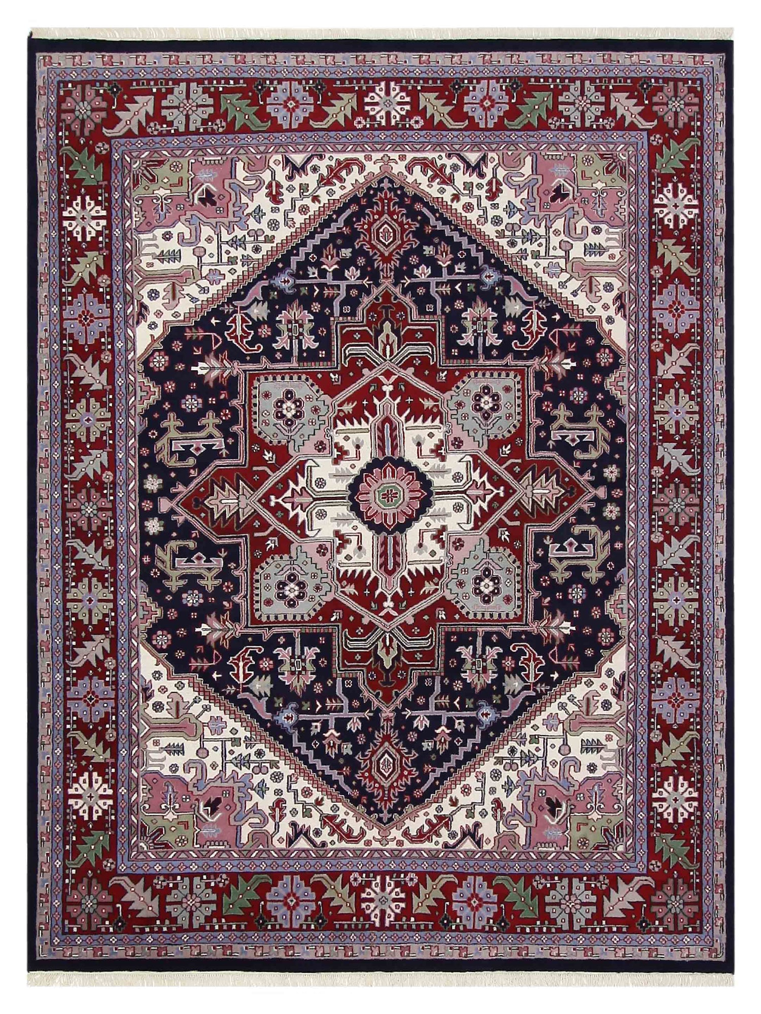 Pacific Heriz-In  Blue Red Traditional