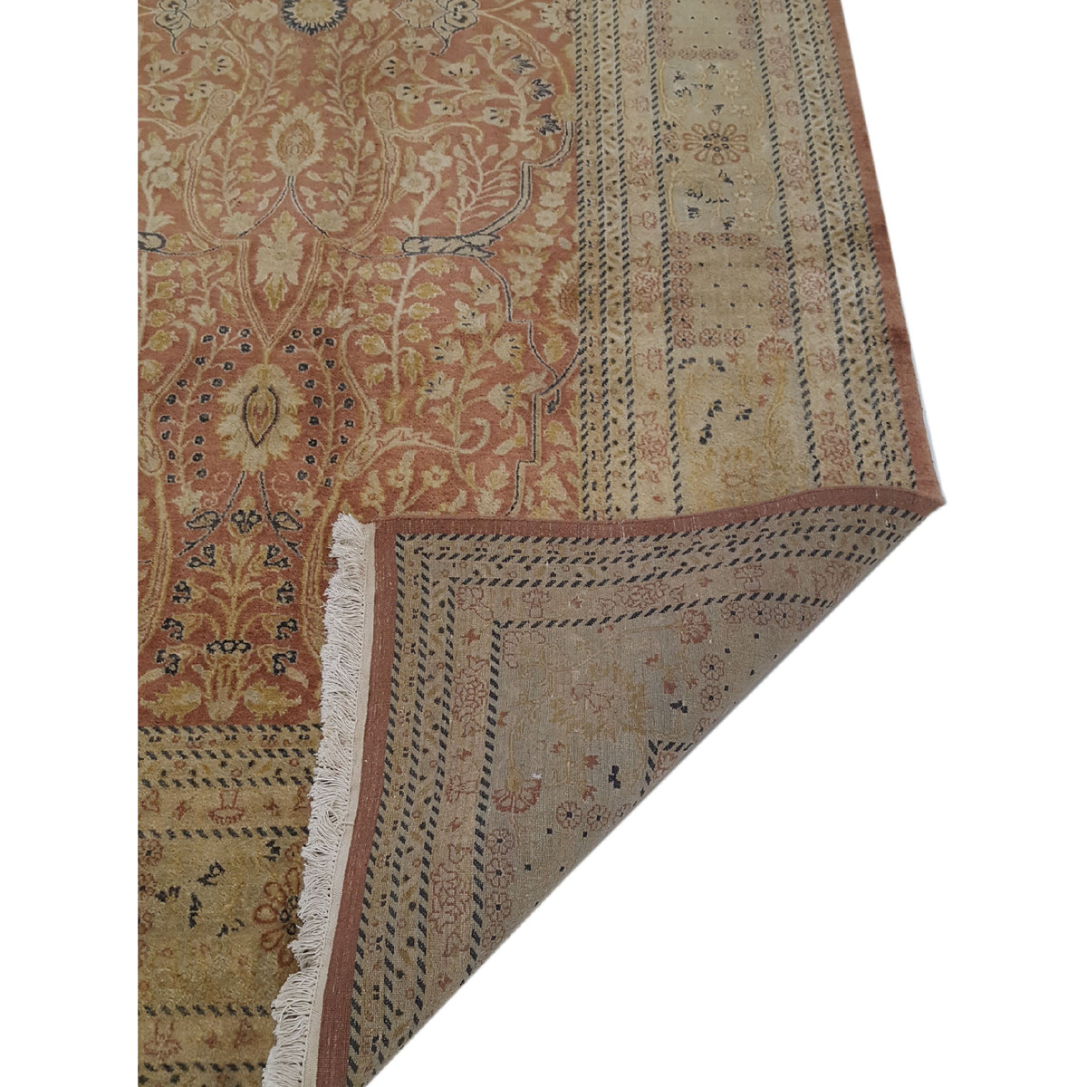 Pacific Maharaja 16229 Rust Beige Traditional Hand Knotted Rug