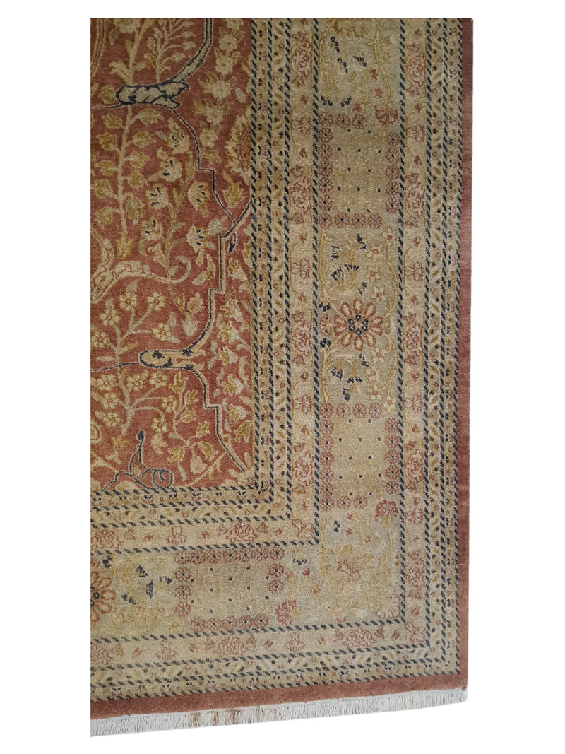 Pacific Maharaja 16229 Rust Beige Traditional Hand Knotted Rug