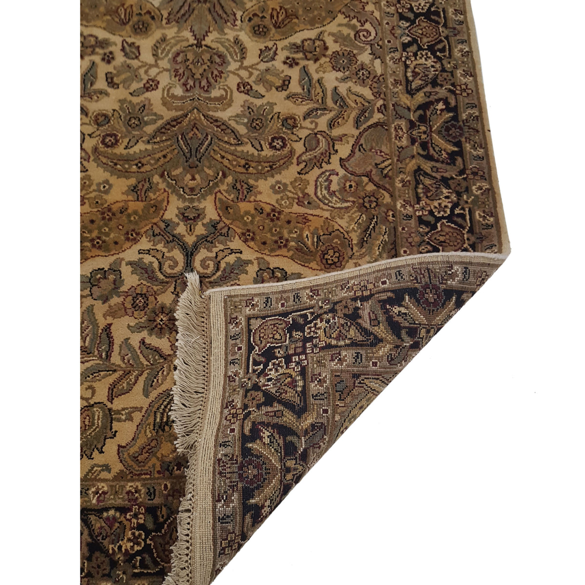 Pacific Loom 16233 Ivory Black Traditional Hand Knotted Rug