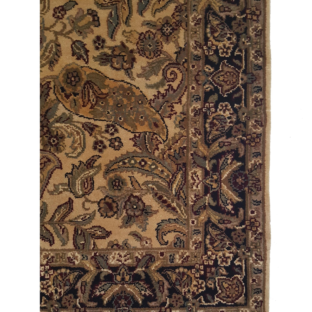 Pacific Loom 16233 Ivory Black Traditional Hand Knotted Rug