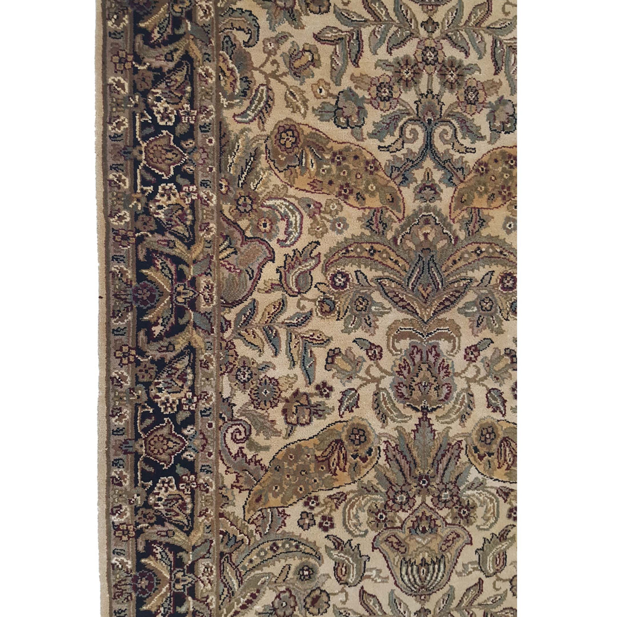 Pacific Loom 16233 Ivory Black Traditional Hand Knotted Rug
