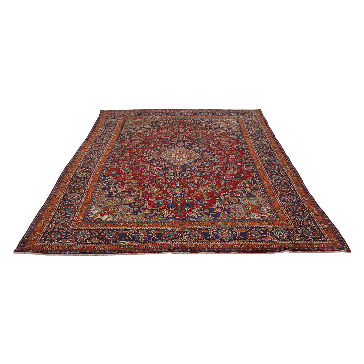 Pacific Mashad 16444 Red Navy Traditional Semi Antique Rug