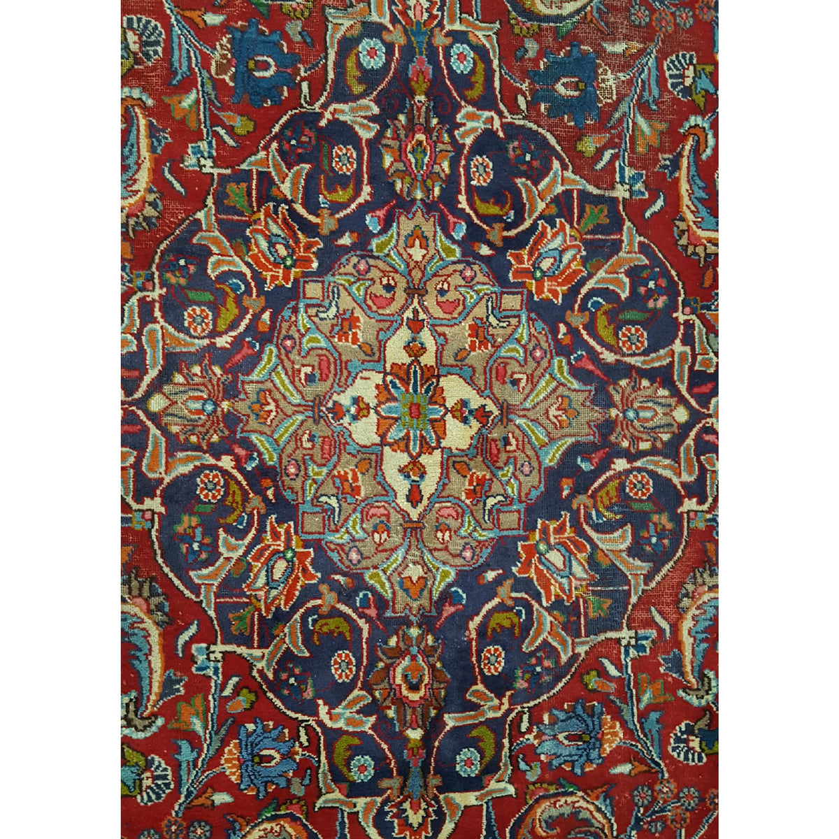 Pacific Mashad 16444 Red Navy Traditional Semi Antique Rug