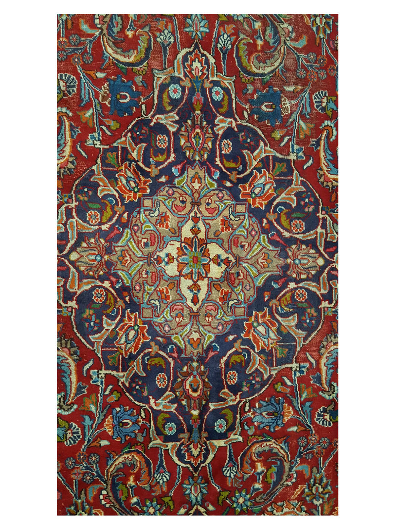 Pacific Mashad 16444 Red Navy Traditional Semi Antique Rug