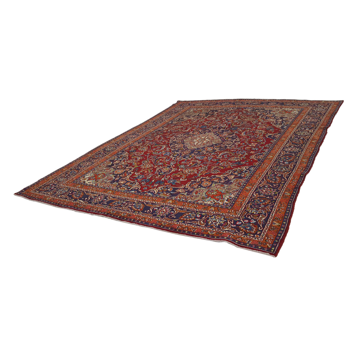Pacific Mashad 16444 Red Navy Traditional Semi Antique Rug