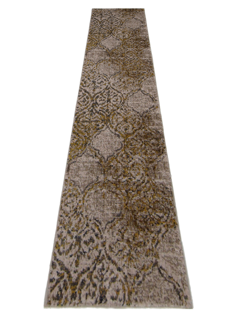 Aura Nolita 16542 Beige Mustard Yellow Modern Power Loom Rug