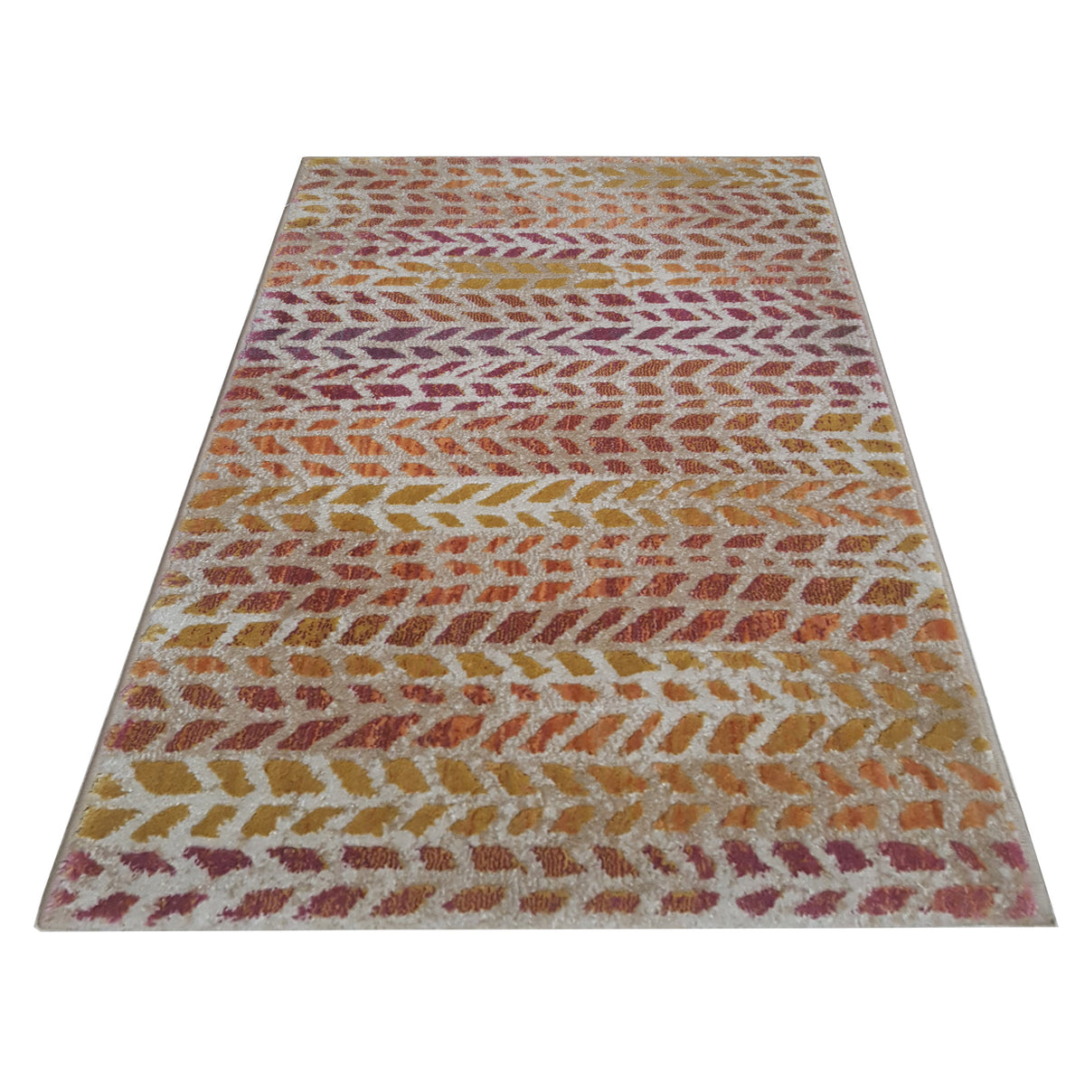 Pacific Dreamscape 16563 Orange Suns Transitional Power Loom Rug