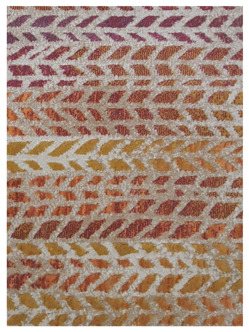 Pacific Dreamscape 16563 Orange Suns Transitional Power Loom Rug