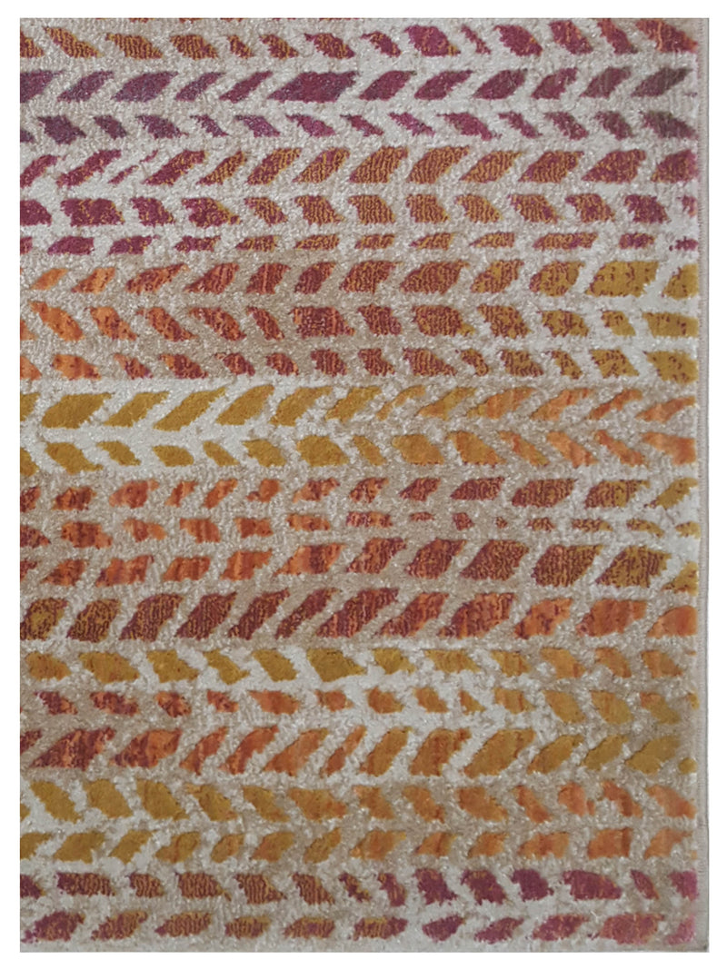 Pacific Dreamscape 16563 Orange Suns Transitional Power Loom Rug