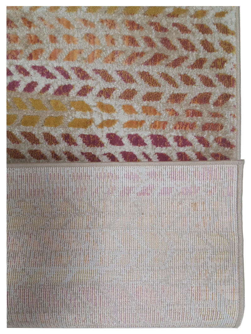 Pacific Dreamscape 16563 Orange Suns Transitional Power Loom Rug