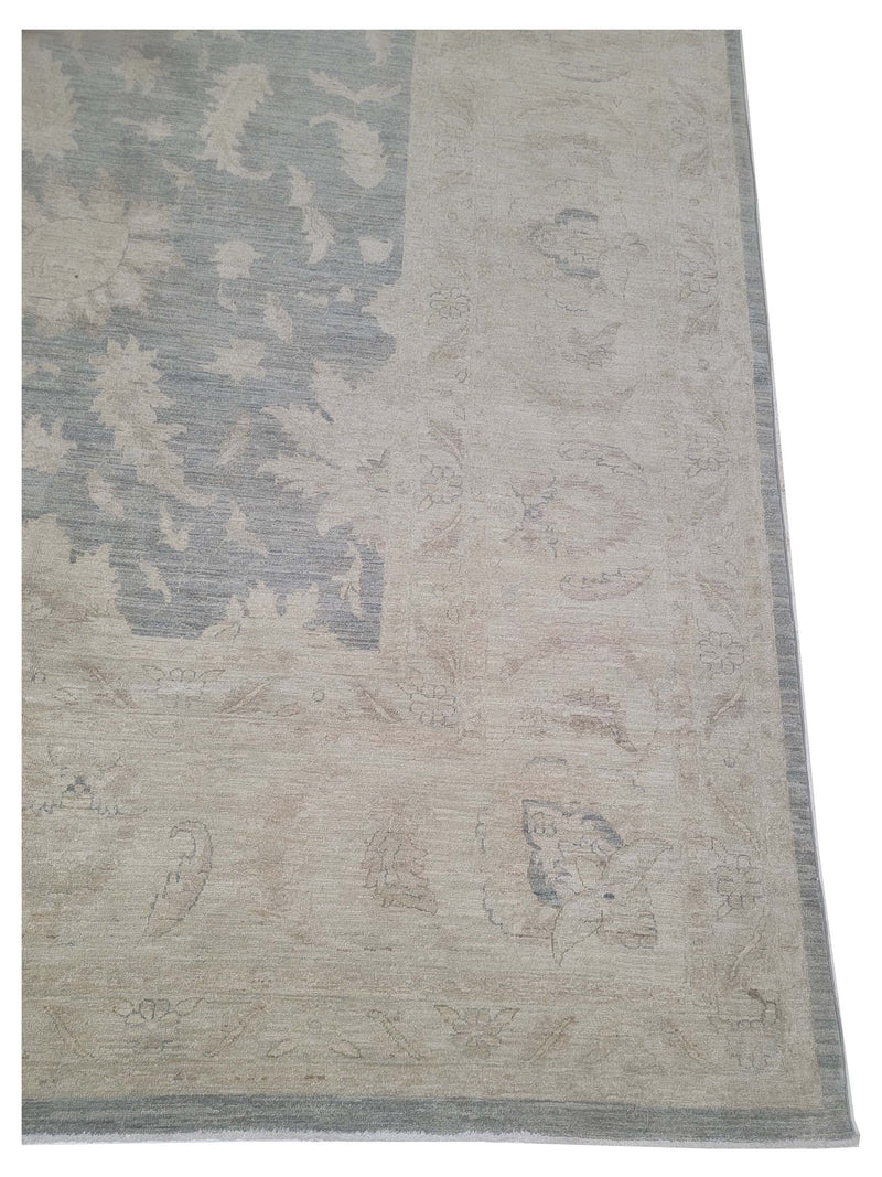 Pacific Ziegler 16628 Grey Beige Transitional Hand Knotted Rug