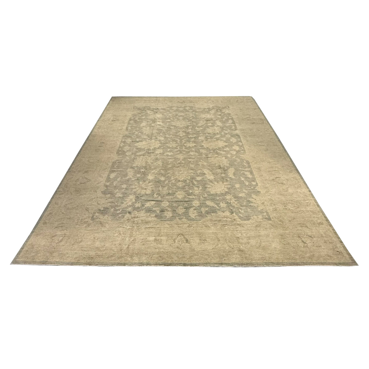 Pacific Ziegler 16628 Grey Beige Transitional Hand Knotted Rug