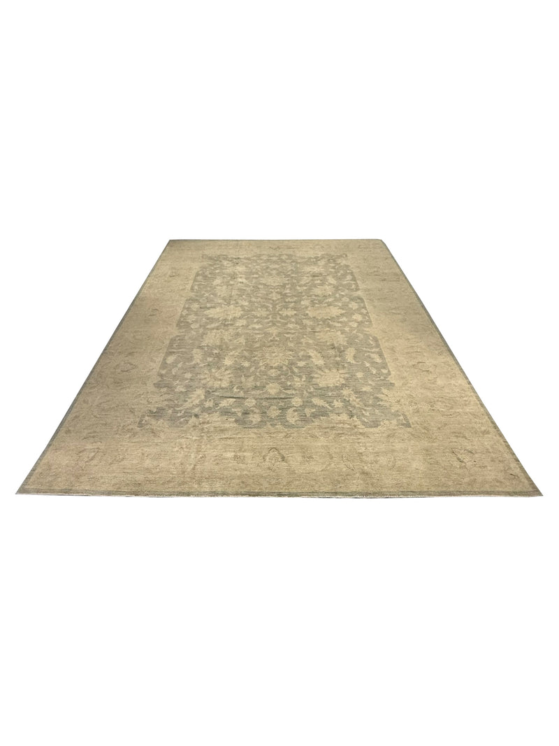 Pacific Ziegler 16628 Grey Beige Transitional Hand Knotted Rug