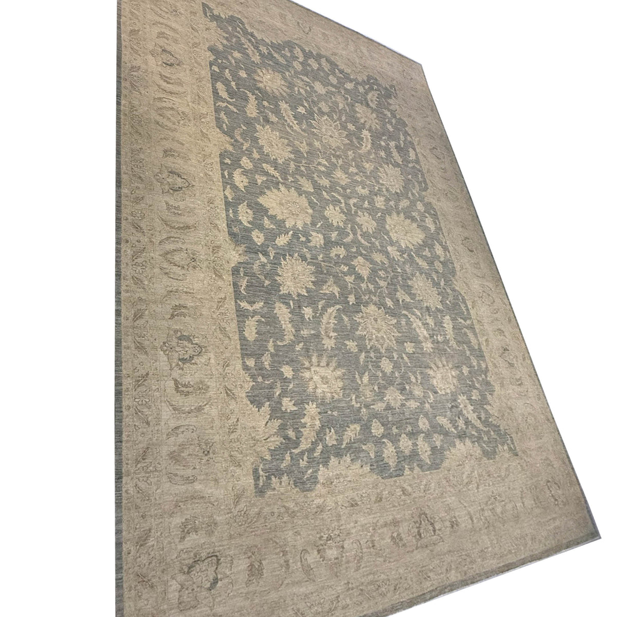 Pacific Ziegler 16628 Grey Beige Transitional Hand Knotted Rug