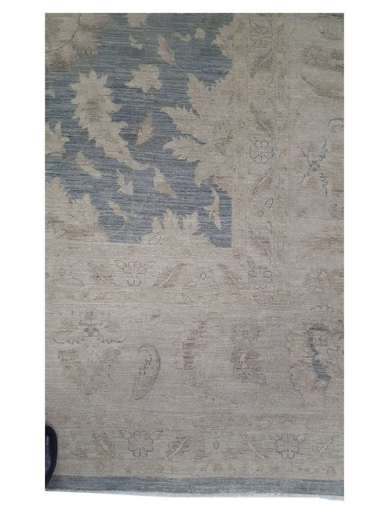 Pacific Ziegler 16628 Grey Beige Transitional Hand Knotted Rug