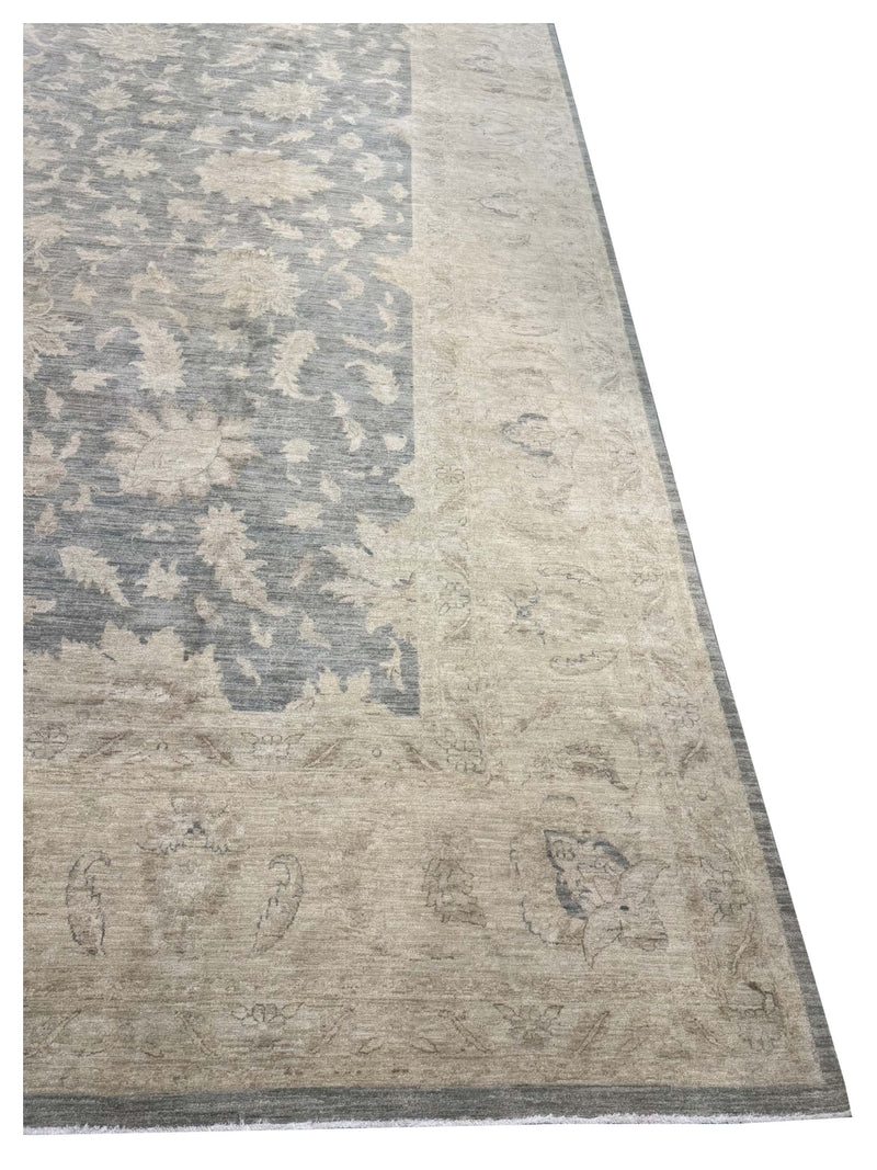 Pacific Ziegler 16628 Grey Beige Transitional Hand Knotted Rug