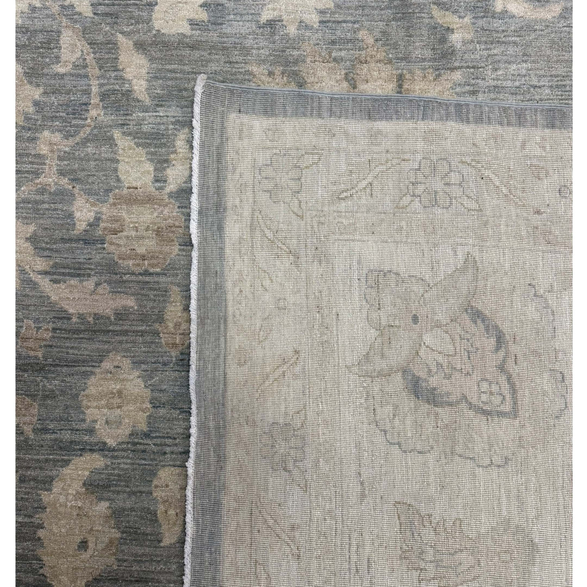 Pacific Ziegler 16628 Grey Beige Transitional Hand Knotted Rug