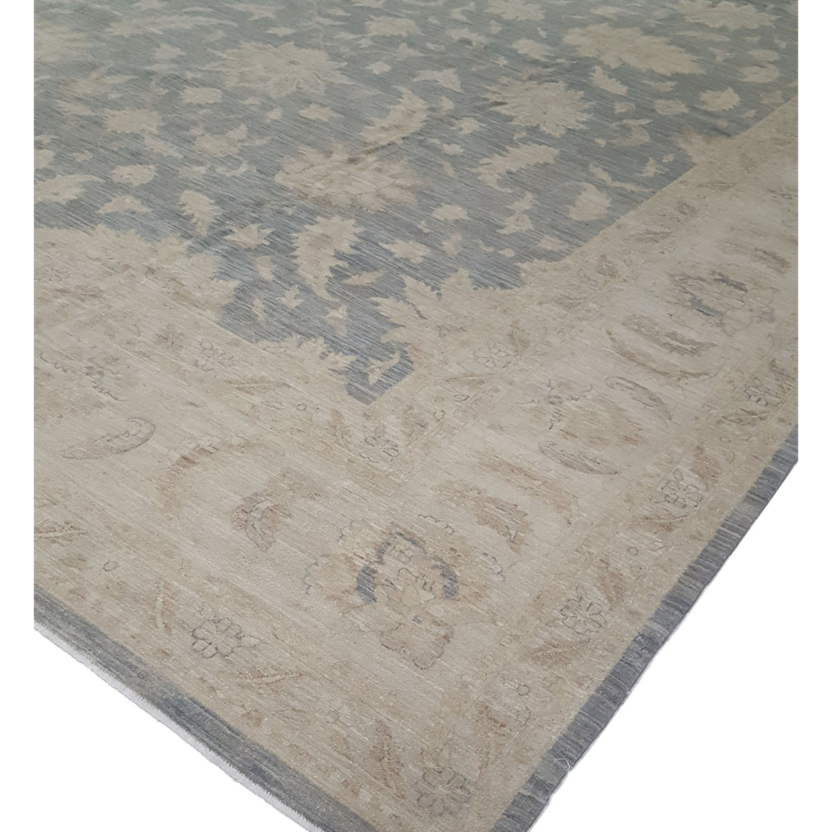 Pacific Ziegler 16628 Grey Beige Transitional Hand Knotted Rug